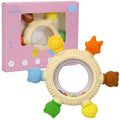 Baby Teething Toys for 0-6 Months,Babies Rattle Teether Sensory Toy for Baby 6-12 Months,Ring Teether Infant Toys for Babies 0-24Months,BPA Free Babys Chew Toys Newborn Infant Toys Gifts