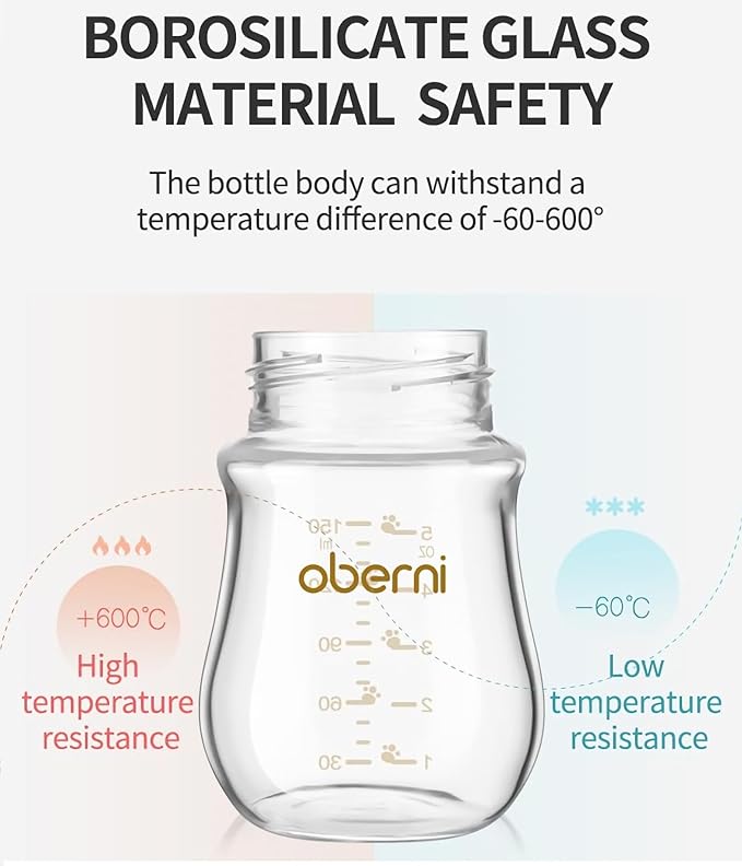 Glass Baby Bottles,Anti Colic Breastfeeding Bottle with Natural Response Nipple Size S,Wide Neck Slow Flow Baby Bottle for Baby,Newborn,Preemie 0-3 0-6 Month,BPA Free (Pink, 4 Ounce，3 Pack)