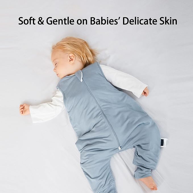 BubblePanda Rayon Made from Bamboo Toddler Sleep Sack with Feet 24-36 Months 0.5 Tog Ultra Soft Toddler Sleeping Sack 2t-3t Baby Sleep Bag Walker Wearable Blanket with Legs 2-Way Zipper Lightweight