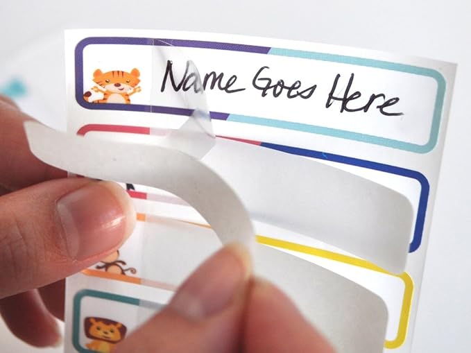 Bottle Labels, Write-On, Self-Laminating, Waterproof Kids Name Labels for Baby Bottles, Sippy Cup for Daycare School, Dishwasher Safe, Boy or Girl (Transportation, Set of 2)