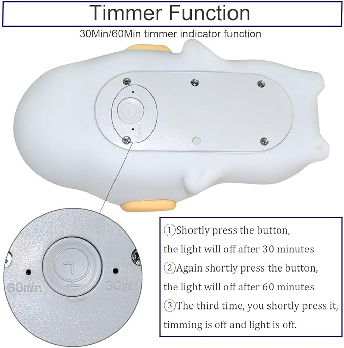 S NMT Silicone LED Papa Puppy Night Light Touch Sensor Switching Night Lamp, Transform Between Warm White 2700K and White 6500K, Safe SIL+ABS, Sleep Timer Setting for Kids Babies Bedside and Nursery