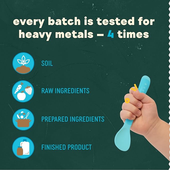 Babylife Organics Stage 2 - Plum, Blueberry, Banana & Beet, 3.5 Ounce Pouch (6 Pack) - Heavy Metal Safe, Organic Baby Food