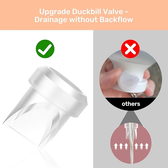 10PCS M5 Breast Pump Parts,6PCS Silicone Duckbill Valve & 4PCS Silicone Diaphragm Compatible with Momcozy M5 Wearable Breastpump,Original Mom Cozy M5 Breastfeeding Essential Replacement Accessories