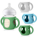 Juome Silicone Sleeves with Handles for Avent Natural Glass Baby Bottle - 3 Pack Anti Breakage Holder for Phillips Avent Baby Bottles, Compatible with Philips Avent Anti Colic Baby Bottles 4 oz