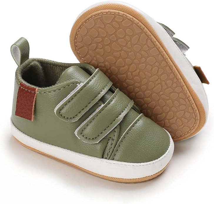 Clowora Baby Boys Girls Shoes Non-Slip Rubber Sole Sneakers Infant First Walking Toddler Crib Shoes Newborn Loafers Flats.