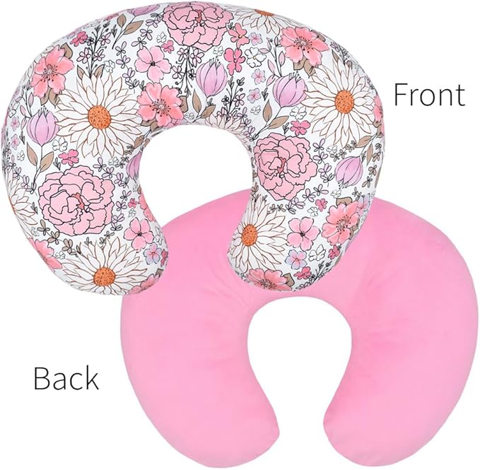 Boyoung Stretchy Nursing Pillow Covers Ultra Soft Slipcovers for Breastfeeding for Baby Girls Boys, Feeding Pillow Cover Fits Standard Infant Support Pillows Positioners Nursing Pillow Case