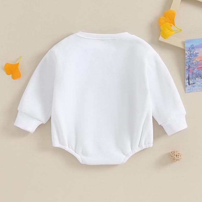 VISGOGO Newborn Infant Baby Boy Girls Oversized Romper Little Dude Sweater Onesie Coming Home Outfit Neutral Clothes