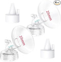 Electric Breast Pump Parts Compatible with Spectra S1/S2/9 Plus, 2Pcs Duckbill Valves and 2Pcs 25mm Flange (Not Original Spectra Accessories)