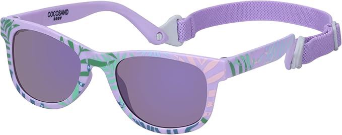 COCOSAND Flexible Baby Sunglasses with Strap Polarized UV Protection for Toddler Infant Newborn Boy Girl Age 0-24 Months