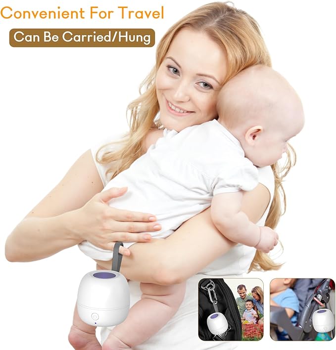 StarWin Pacifier Sanitizer Portable, UV Pacifier Case On The Go, Newborn Pacifier Holder Mini Storage Case for Travel, Keep's Baby's Binkies Clean