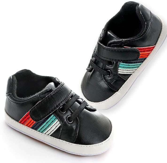 Clowora Baby Boys Girls Shoes Non-Slip Rubber Sole Sneakers Infant First Walking Toddler Crib Shoes Newborn Loafers Flats.