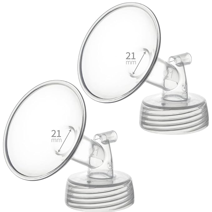 21mm 2 pc Flange Compatible with Spectra S2 Spectra S1 9 Plus Ameda MYA Motif Luna Breastpumps Replacement to Spectra Pump Parts and Spectra Flange. Compatible with Spectra Parts/Accessories