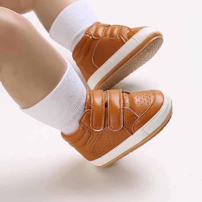 Clowora Baby Boys Girls Shoes Non-Slip Rubber Sole Sneakers Infant First Walking Toddler Crib Shoes Newborn Loafers Flats.