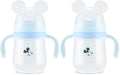 Disney Sippy Cups for Toddlers, Learner Sippy Cups for Kids with Pacifier, BPA-Free Trainer Cup with Handles, Leak-Proof Minnie Mouse and Mickey Mouse Sippy Cups, Perfect Unisex Gift for Children
