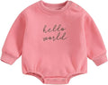 VISGOGO Newborn Infant Baby Boy Girls Oversized Romper Little Dude Sweater Onesie Coming Home Outfit Neutral Clothes