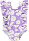 Newborn Baby Girl Ruffle Swimsuit Infant Toddler One Piece Floral Bikini Beach Bathing Swimwear Set