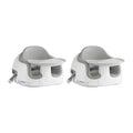 Bumbo 2 Pack 3-in-1 Multi-Seat for 6 to 36 Months, Travel Baby Feeding and Play Floor Seat, All-in-One Portable Booster with Tray & Toddler High Chair, Cool Grey