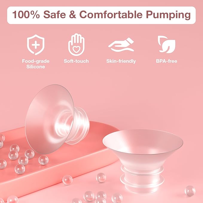 Flange Sizing Kit 6PCS 17mm for 24mm Flange/Shield of Pumps, Flange Inserts 17mm Compatible with Momcozy M5/M6/S12 Pro/S9 Pro/V1 Pro, Spectra/eufy/Medela/TSRETE Breast Pump Replacement Parts, 6pc-17mm