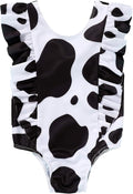 Happy Town One-Piece Infant Toddler Baby Girl Summer Swimsuit Watermelon Leopard Ruffle Swimwear Bikini Bathing Suit