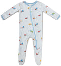 Bamboo Little Soft Baby Footie Pajamas, Baby Clothes, Newborn Sleepers, 95% Viscose and 5% Spandex, 0-24 Months