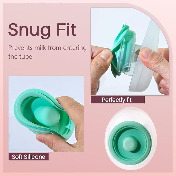 TB Tbuymax 4pc Pump Seals Compatible with Elvie Stride Diaphragm, Replacement Food Grade Silicone Breast Pump Accessories, Compatible with Elvie Stride Membrane Pump Parts