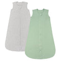 Rayon Made from Bamboo Sleep Sacks 0.5 TOG summer Wearable Blanket Baby 6-12 Months, Green & Grey