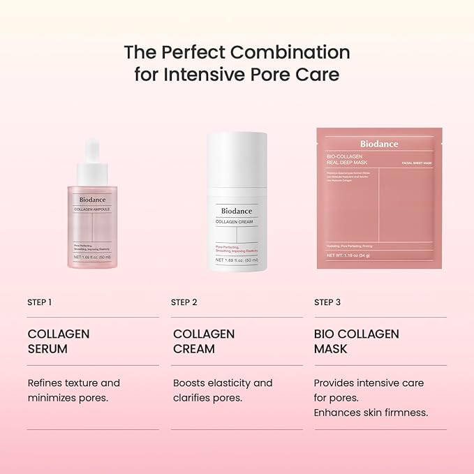 BIODANCE Bio-Collagen Real Deep Mask, Hydrating Overnight Hydrogel Mask, Pore Minimizing, Elasticity, Plumping Improvement, Korean Skincare, Stocking Stuffers for Teen Girls | 1.19oz(34g) x 4ea
