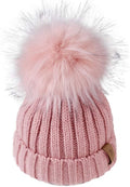 FURTALK Kids Winter Hat Toddler Knitted Beanie with Faux Fur Pom Poms for Baby Girls Boys