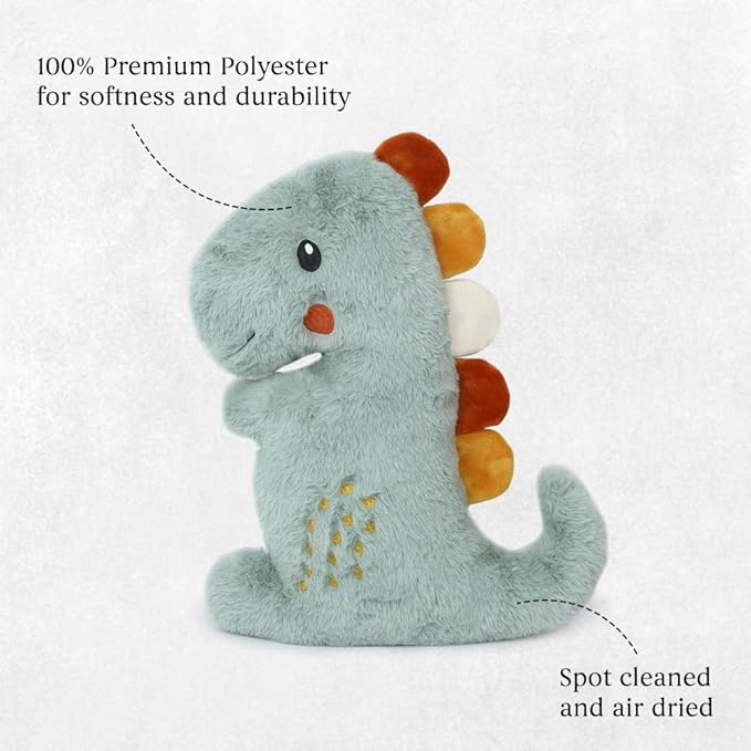 MON AMI Dino Shaped Plush Pillow - 14.5X12”, Stuffed Dinosaur Pillow for Kids, Decorative Cushion for Child’s Nursery, Bed or Couch, Cute Room Décor