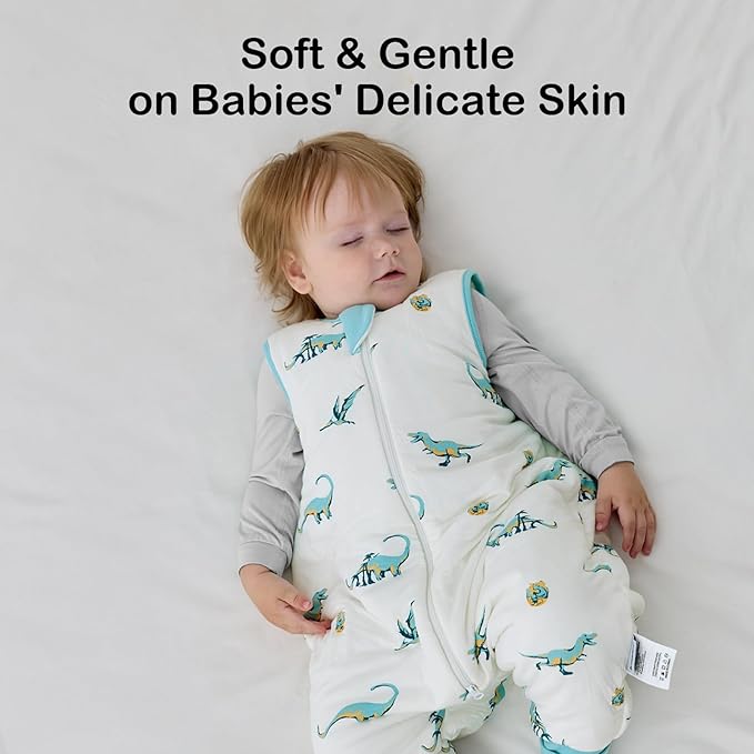 BubblePanda Rayon Made from Bamboo Toddler Sleep Sack with Feet 24-36 Months 1.0 Tog Ultra Soft Toddler Sleeping Sack 2t-3t Sleep Bag Walker Quilted Wearable Blanket with Legs 2-Way Zipper Lightweight