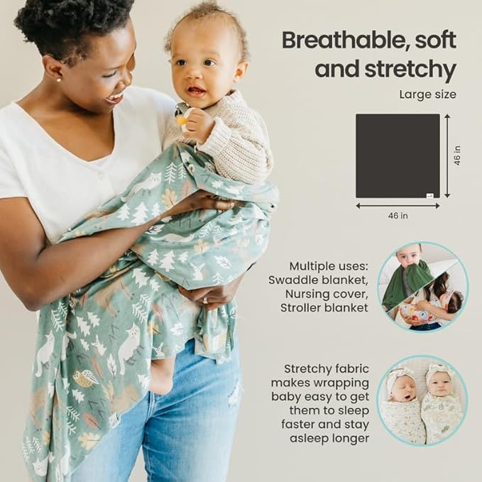 Copper Pearl Baby Swaddle Blanket - Premium Knit Baby Blanket, Large Soft Stretchy Receiving Blankets for Baby Girl, Swaddles for Newborn, Infant, and Toddler (Penny)