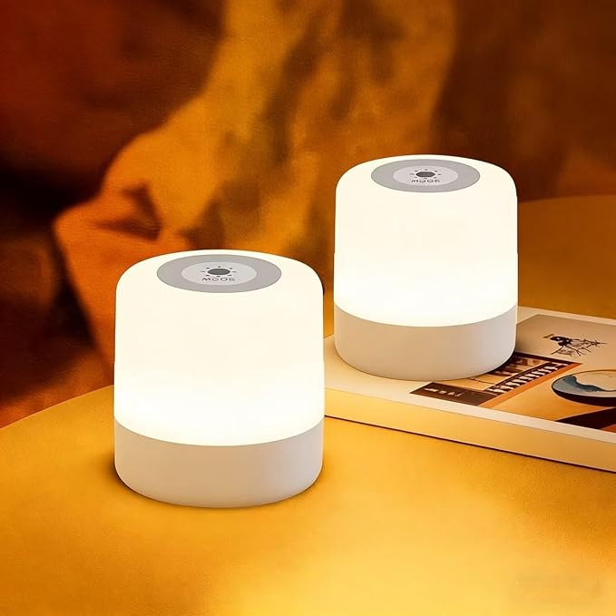 Baby Night Light 3 Colors Egg Light for Nursery Rechargeable Nursery Night Light Small Cordless Table&Bedside Lamp Eye Caring Dimmable LED Touch Night Lamp for Kids, Toddler, Nursing