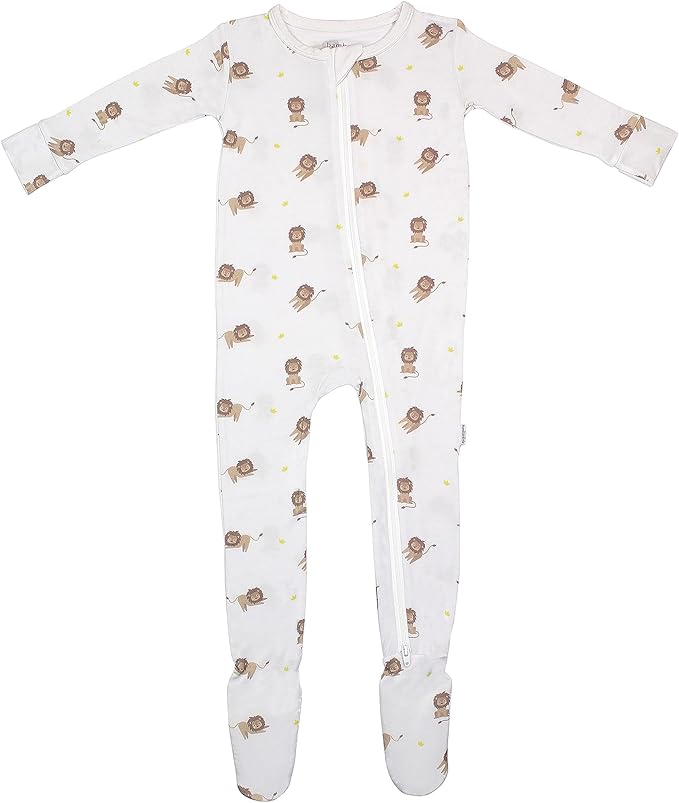 Bamboo Little Soft Baby Footie Pajamas, Baby Clothes, Newborn Sleepers, 95% Viscose and 5% Spandex, 0-24 Months
