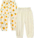 MYGBCPJS Baby Boys Girls Cotton Linen Trousers Kids Casual Ankle Pants Loose Long Bloomers