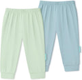 PurComfy Supersoft Baby Pants, 2-Pack Premium Bamboo Viscose Jogger Pants, Elastic Waist, Unisex 0-24 Months