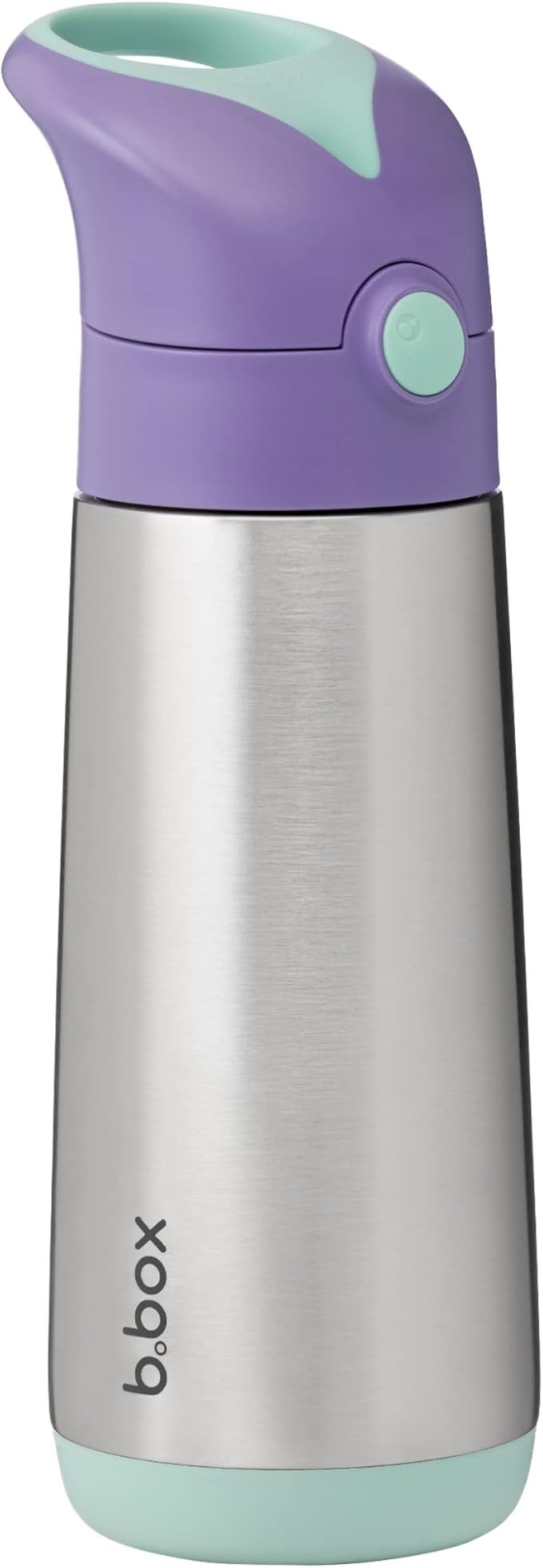 b.box 16.9 oz Insulated Water Bottle - Keeps Drinks Cold 15 Hours, Warm 8 Hours, Triple Wall Stainless Steel Kids Water Bottle w/Free Flow Silicone Straw, Leakproof & Dishwasher Safe