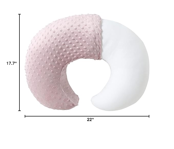 Baby Nursing Pillow and Body Positioner with Premium Slipcover for Breastfeeding for Baby Boys and Girls, Feeding Pillow with Breathable Comfortable Pillowcase (Sepia Rose)