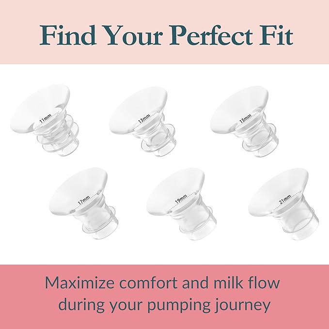 Ameda Breast Pump Flange Insert | 17mm Flange Insert | Ameda Pump Parts | Universal Flange Insert | Compatible with GLO, MYA Joy, MYA Joy Plus and Pearl Breast Pumps | 2 Count