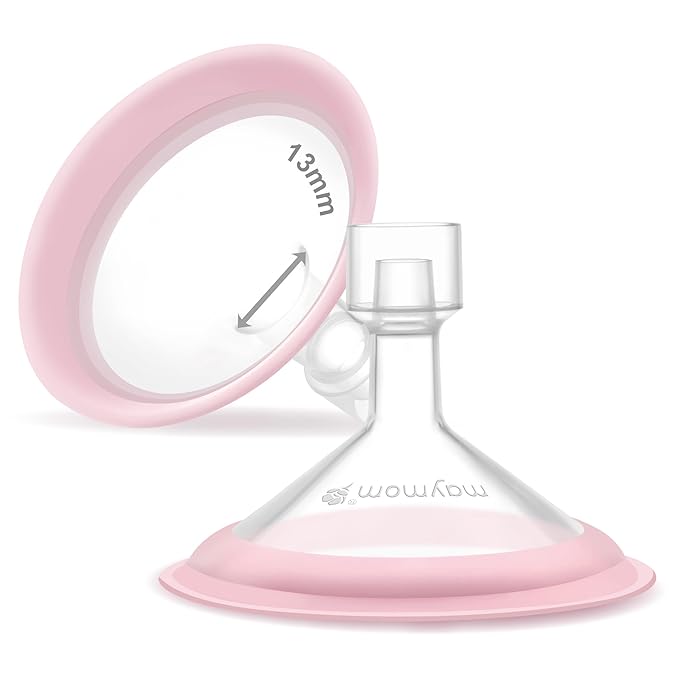 13mm Maymom MyFit Shields, Pano Series; Compatible with Medela Breast Pump- PersonalFit, Freestyle, Harmony, Maxi, Freestyle Flex Connector; Connect to Maymom Widemouth/Narrow Connector, 2pcs