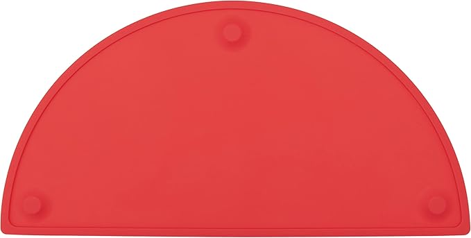 GASARÉ, Extra Large 20 x 11 Inches, Silicone Placemats for Dining Table, Suction Cups, Raised Edges, Non-Slip, Food Grade, BPA Free, Dishwasher Safe, Red