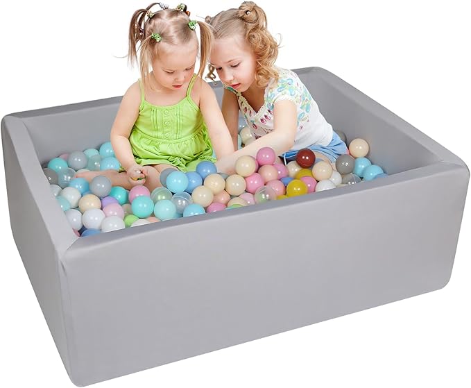 Foam Ball Pit - 42"x 30"x 13.8" Ball Pits for Toddlers, Soft Rectangle Kiddie Baby Playpen Ball Pool for Kids, Ideal Gift for Babies Indoor and Outdoor Game, Balls not Included