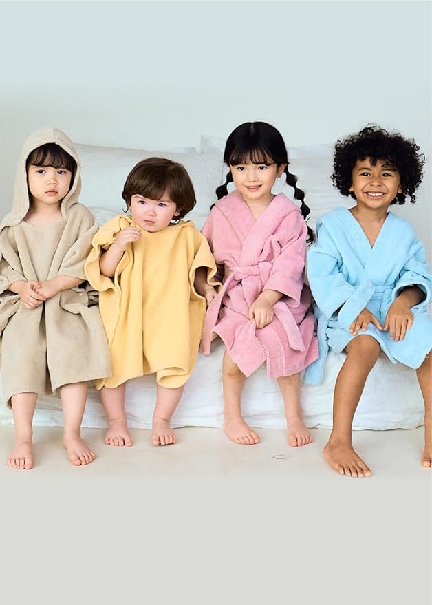 Konny Baby Hooded Towel Rayon from Bamboo Cotton Baby Bath Beach Towel Hooded Poncho, Oeko-TEX, Ultra Soft & Quick-Dry, Newborn Boys Girls Toddler (Beige, Small)