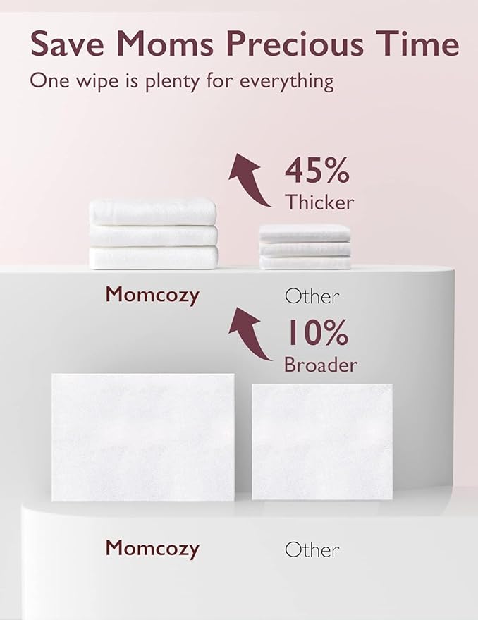 Momcozy Natural Breast Pump Wipes for Pump Parts Cleaning On-the-go, 30 Count (Pack of 3), Flash Clean & Resealable Pump Wipes