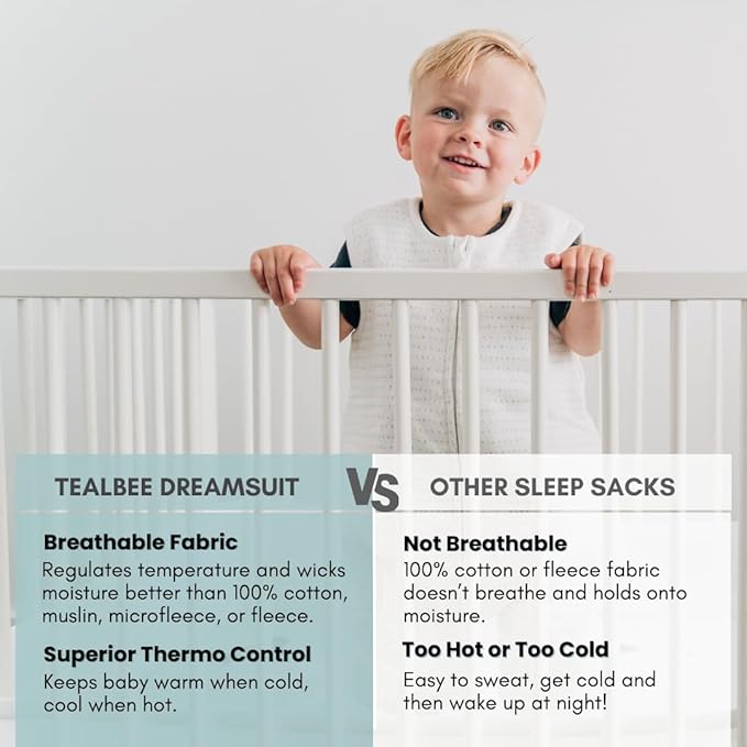 Tealbee Dreamsuit Toddler Sleep Sack with Feet – Walker Sleep Bag with Legs, Rayon made from Bamboo, Winter 1.5 TOG, 2-Way Zipper, 3T-4T - Brushed Black