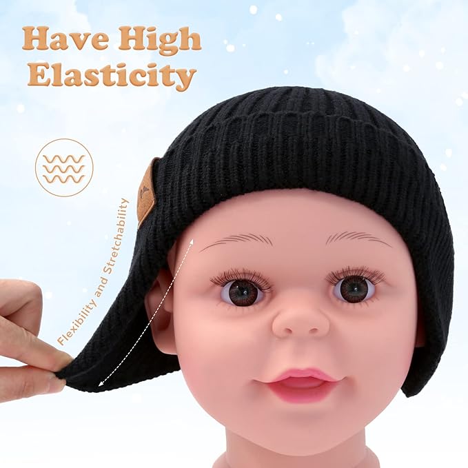 POXIMI Baby Boy Winter Hat Toddler Warm Beanie Girl Knit Hats with Earflap Kid Cute Earmuffs