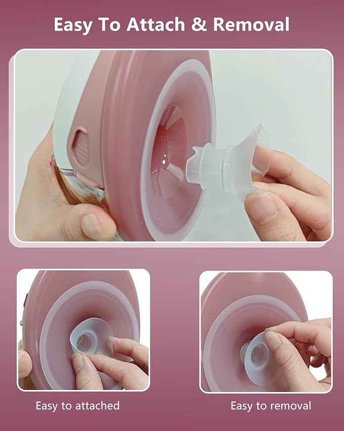 6pcs Updated Silicone Flange Insert 13mm Compatible with Momcozy/Medela/Spectra/Eufy/Lansinoh/TSRETE/Elvie/NCVI/Paruu Breast Pump, for 24mm Flange/Shield, Breastfeeding Essential Replacement Pump Part