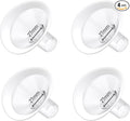 4pc 27mm Oval Flanges Shields Built-in Soft Edges Compatible with Medela/Lansionh Pumps, Replacement Parts for Pump in Style, Symphony, Swing Maxi, Harmony and Personalfit Flex Connector