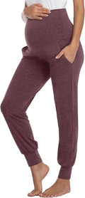 AMPOSH Women's Maternity Pants Stretchy Lounge Workout Pants Casual Loose Comfy Pregnancy Joggers with Pockets