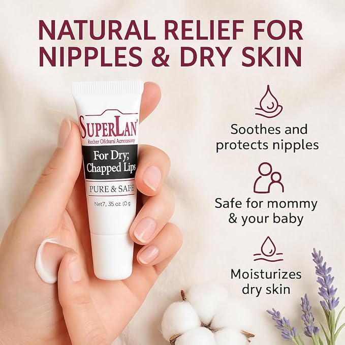 Lanolin Lip Balm 2 pack - Organic Lip Repair for Hot/Dry Weather - Natural nipple cream - Moisturizer for cracked lips - Hydrating lip care - Ultra pure jojoba oil - Chapstick For Men & Women 0.70 Oz