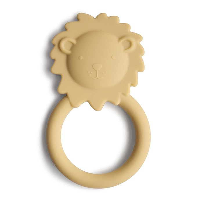 mushie Silicone Baby Teether Toy | Lion